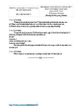 Đề khảo sát chất lượng Ngữ văn lớp 7 - Năm học 2015-2016 - Phòng GD & ĐT Kim Sơn